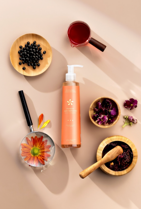 Shampoo Multi-Hidratante de Hibisco, Cassis e Violeta